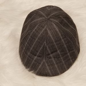 Gray White Pinstripe Hat